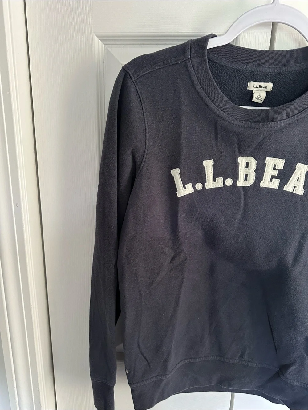 L.L. Bean Navy Logo Crewneck Sweater